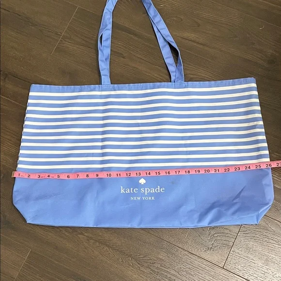 Kate Spade Striped Blue and White Tote - Picture 3 of 4